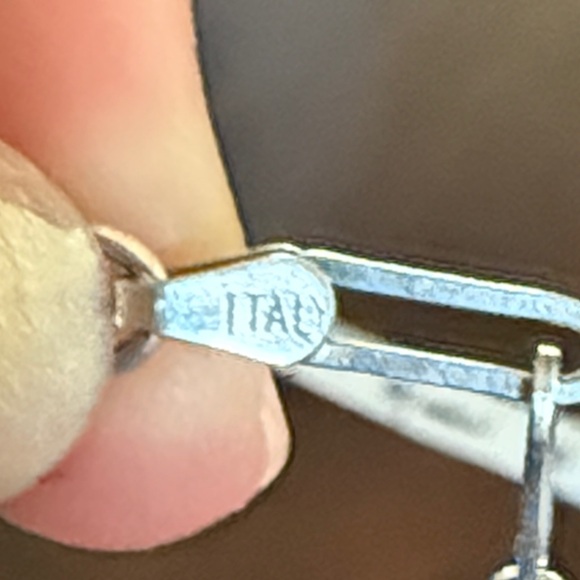 Sterling Silver Paper Clip Anklet Chain - Picture 3 of 4